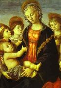 Madonna and Child, Two Angels and the Young St. John the Baptist Botticelli